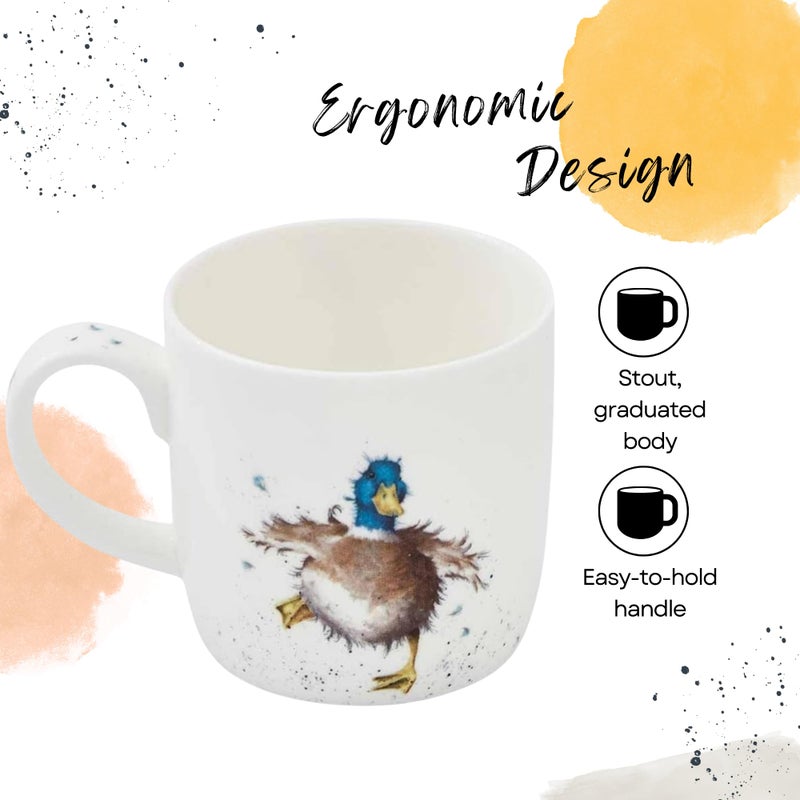 Royal Worcester Wrendale Designs 11oz Mug, Guard Duck - Bone China Tea Cup for Rustic Kitchens, Country-Inspired Cottagecore Drinkware, Dishwasher & Microwave Safe Cup for Daily Use - Image 3